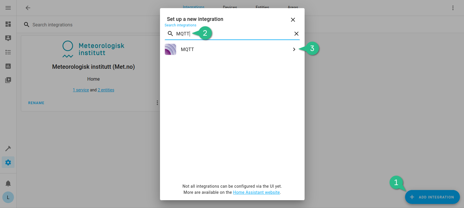 Installing MQTT integration